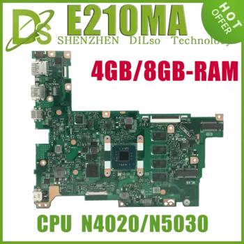 Материнская плата KEFU E210MA Материнская плата ASUS Vivobook 12 E210MA E210MAB E210M E210 для ноутбука N4020 N5030 4 ГБ/8 ГБ-Оперативная память SSD-64G/128 ГБ