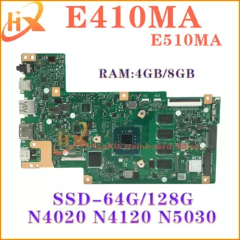 Материнская плата KEFU Материнская плата ASUS E410MA E410MAB E410M E510MA E510MAB R429M F414MA для ноутбука N4020/N4120 N5030 4 ГБ/8GB-RAM