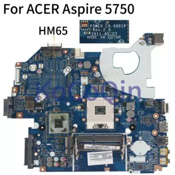 Материнская плата KoCoQin для ноутбука ACER Aspire 5750 5750G, материнская плата P5WE0 LA-6901P MBRFF02005 HM65