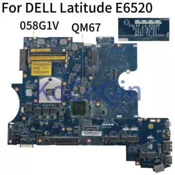 Материнская плата KoCoQin для ноутбука DELL Latitude E6520 QM67, материнская плата CN-058G1V 058G1V PAL60 LA-6562P