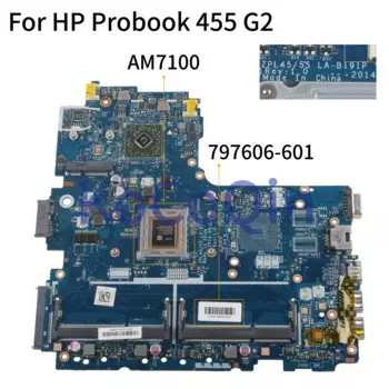 Материнская плата KoCoQin для ноутбука HP Probook 445 G2 455 G2, материнская плата ZPL45/55 LA-B191P 797606-601 797606-601 AM7100