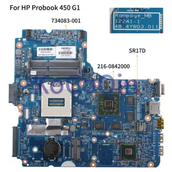 Материнская плата KoCoQin для ноутбука HP Probook 440 G1 450 G1, материнская плата 734083-001 734083-601 12241-1 48. 4yw03. 011 SR17D 216-0842000
