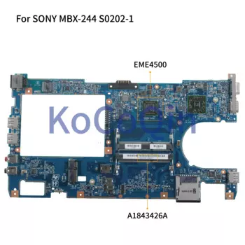 Материнская плата KoCoQin для ноутбука SONY VPCYB3 MBX-244, материнская плата A1843426A S0202-1 48.4KY02.011 CPU EME4500