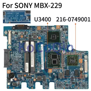 Материнская плата KoCoQin MBX-229 для ноутбука SONY VPCY21SFX MBX-229 Core U3400, материнская плата A1790088B 09941-1M 48. 4jh01. 021 216-0749001
