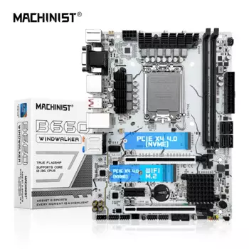 Материнская плата MACHINIST B660 Windwalker с поддержкой процессора LGA 1700, процессор Intel Core 12, 13 Gen, ЦП DDR4, ОЗУ NVME M.2, SATA3.0, Wi-Fi