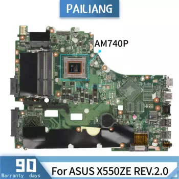 Материнская плата PAILIANG для ноутбука ASUS X550ZE 60NB07A0 REV: 2,0, материнская плата Core AM740P DDR3