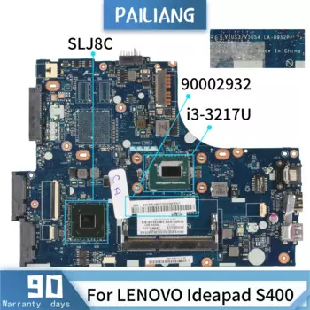 Материнская плата PAILIANG для ноутбука LENOVO Ideapad S400 LA-8952P 90002932, материнская плата Core SR0N9 i3-3217U DDR3