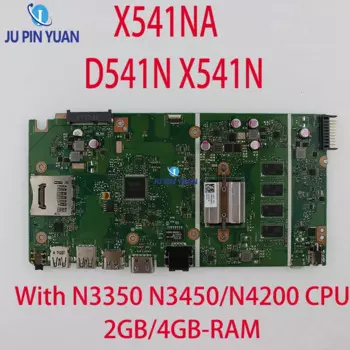 Материнская плата PLACA X541NA для ноутбука ASUS VivoBook Max D541N X541N, материнская плата с N3350 N3450/N4200 ЦПУ 2 ГБ/4 ГБ-ОЗУ