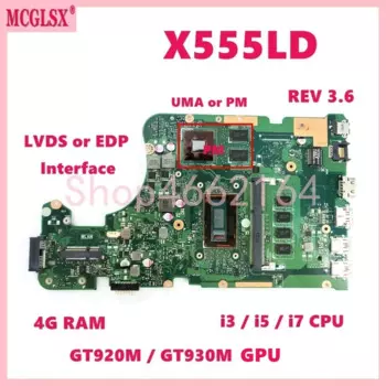 Материнская плата X555LD Материнская плата ASUS X554L fl5800l R556L X555LB X555LA/LAB X555LD/DB X555LJ X555LF X555LN X555LNB VM501L F555L