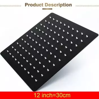 Матовая черная душевая лейка JIEFADZ 10 дюймов