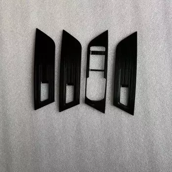 Матовая панель переключателя LHD для межкомнатных дверей и окон, обшивка ободка, молдинг, украшение, дверной замок для skoda karoq 2018-2023