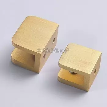 Матовое золото, 8 шт., твердые латунные зажимы для стекла, зажим для душевой полки, опорные кронштейны, акриловые зажимы для стекла толщиной 5-12 мм