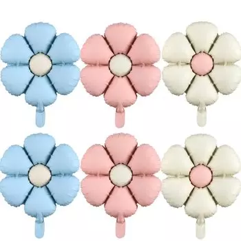 Матовые фольгированные шары Partigos ромашки 6 шт. 19 дюймов