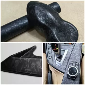 Матовые кованые черные наружные автомобильные наклейки из углеродного волокна, виниловые автомобильные наклейки «сделай сам» для стайлинга мотоцикла