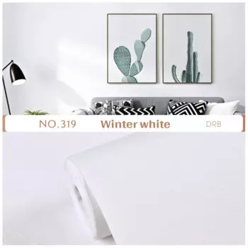 Самоклеящиеся матовые белые обои ПВХ