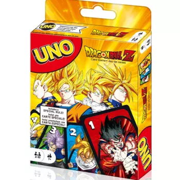 Mattel Games UNO Dragon Ball Z карточная игра для семейной ночи с тематической графикой для ТВ-шоу и специальным правила для 2-10 игроков
