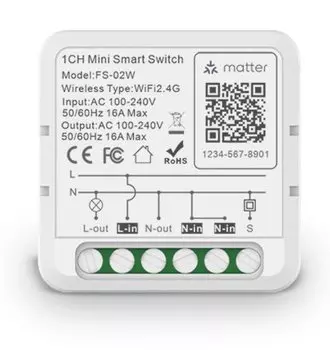 Matter Wi-Fi умный выключатель SZKOSTON 16А