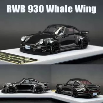 MC 1:64 RWB 930, крыло Кита, хромированное серое литье, Коллекционная модель автомобиля, коллекционные игрушки
