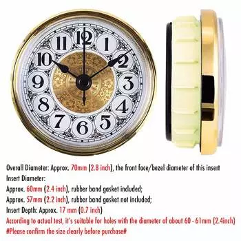 MCDFL Настольные часы-вставки пластик 70 мм