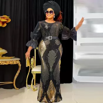 MD Дубай Кафтан африканские блестки платье для женщин индейки обтягивающие сексуальные платья 2023 африканская леди традиционное элегантное вечернее платье платья