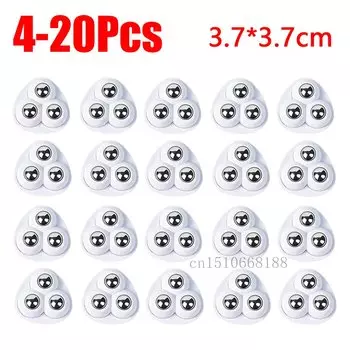 4-20 шт., самоклеящиеся колесики из нержавеющей стали с поворотом на 360 °