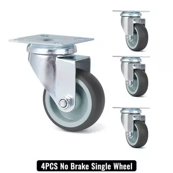 Мебельные ролики NAIERDI 4/8/12/16 шт., 2 дюйма, с тормозом