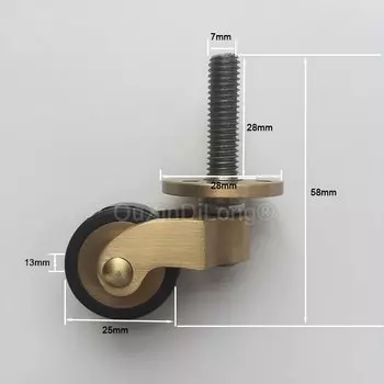 Мебельные ролики OuXinDiLong 4 шт., латунь + резина, 1 дюйм