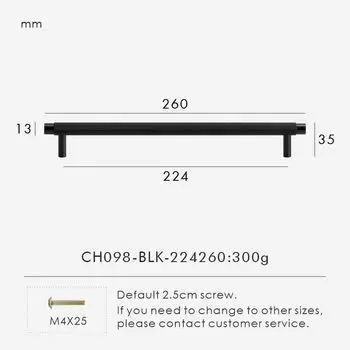 Ручки для шкафов Nurlin, черные, латунь