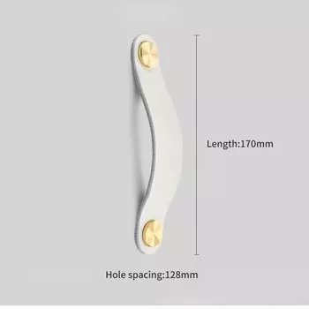 Мебельные ручки MARUAT кожаные латунные 96-160 мм