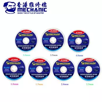 MECHANIC Фитиль для удаления олова медный 1.0-4.0 мм