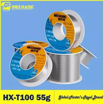 MECHANIC HX-T100 55g Soldering Wire Mild Rosin Core 0.3mm 0.4mm 0.5mm 0.6mm 0.8mm 1mm 1.2mm For iPhone Samsung Repair Tool