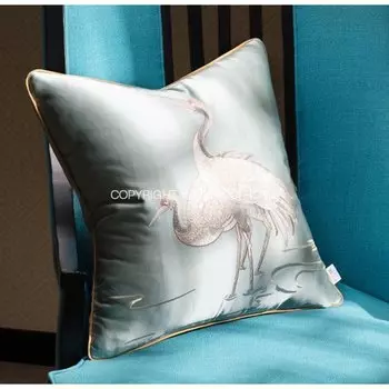 MEDICCI HOME декоративная наволочка с вышивкой журавля