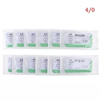 Медицинская нить для наложения швов SDJZT 12 шт. 2/0 3/0 4/0