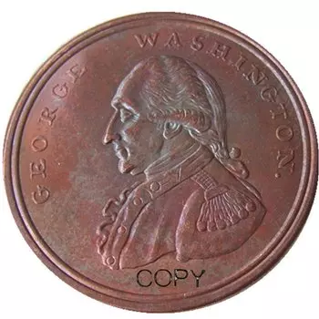 Медная копия монеты Washington Grate One Penny 1795 года
