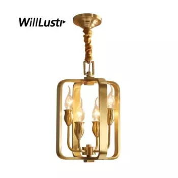 Медная Подвесная лампа в виде свечи, латунная Подвесная лампа, Современная Подвесная лампа для отеля, кафе, бара, торгового центра, Скандинавская Потолочная люстра в скандинавском стиле