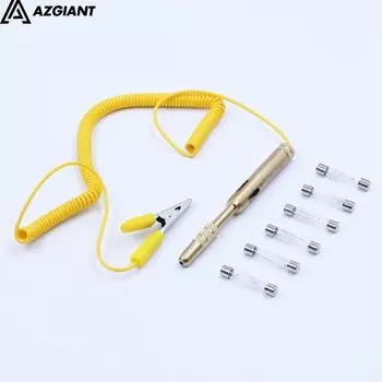 Медная пружина, удлиненный автомобильный тестер цепей постоянного тока 6 В 12 В 24 В, автомобильный датчик напряжения, измерительная ручка, тестер постоянного тока, светодиодная лампа