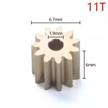 Медная Шестерня 11 T 6,5 мм * 6 для FC280 260 130 140 автомобильного двигателя постоянного тока, 11 зубьев, латунная Шестерня хэтчбека