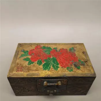 Медная шкатулка для хранения украшений в античном стиле