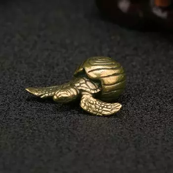 Медная статуэтка черепахи OIMG ретро-коричневого цвета