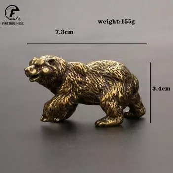 Медная статуэтка медведя