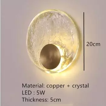 Медные круглые светодиодные настенные светильники IWP