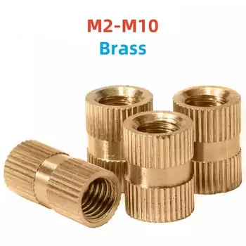 Медные латунные вставки-гайки M2 M3 M4 M5 M6 M8 M10