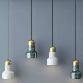 Медные люстры в скандинавском стиле, декор для спальни, ресторана, бара, Минималистичная лампа из искусственного мрамора, светодиодный подвесной светильник для зала отеля