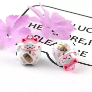 Медные подвески-колокольчики в форме кошки, набор из 2 штук