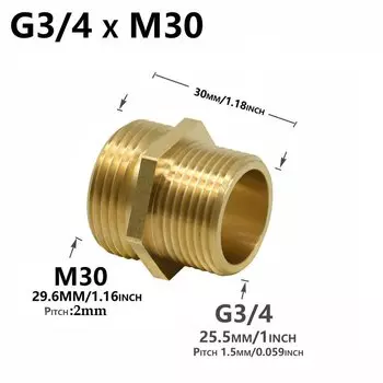 Медные резьбовые соединители KWZL G1/2 G3/4 M30
