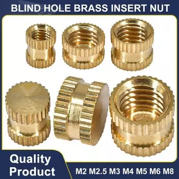 M2 M2.5 M3 M4 M5 M6 M8 встроенное отверстие для шторки, одинарное отверстие для шторки, латунные насадки для литья под давлением