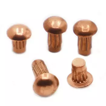 10-50 шт. GB827 Твердые медные заклепки с накаткой M2 M2.5 M3 M4 Фиолетовая медная круглая головка для именной таблички Этикетка Фирменная кнопка Хвостовик Faste