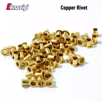 Медные заклепки, полые медные заклепки, одна труба, сквозное отверстие, Сквозные медные розетки, сквозное отверстие, заклепка M3.5X4/5/6/8