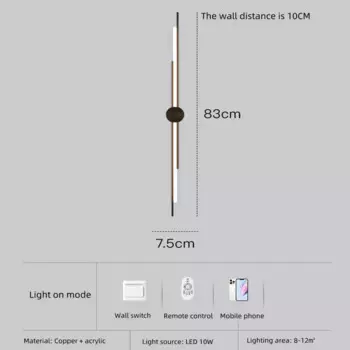 Медный 3-цветный настенный светильник KFKF