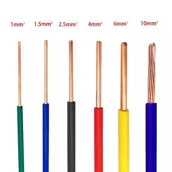 Медный электрический кабель BV 17, 15, 13, 11, 9, 7Awg 1 метр